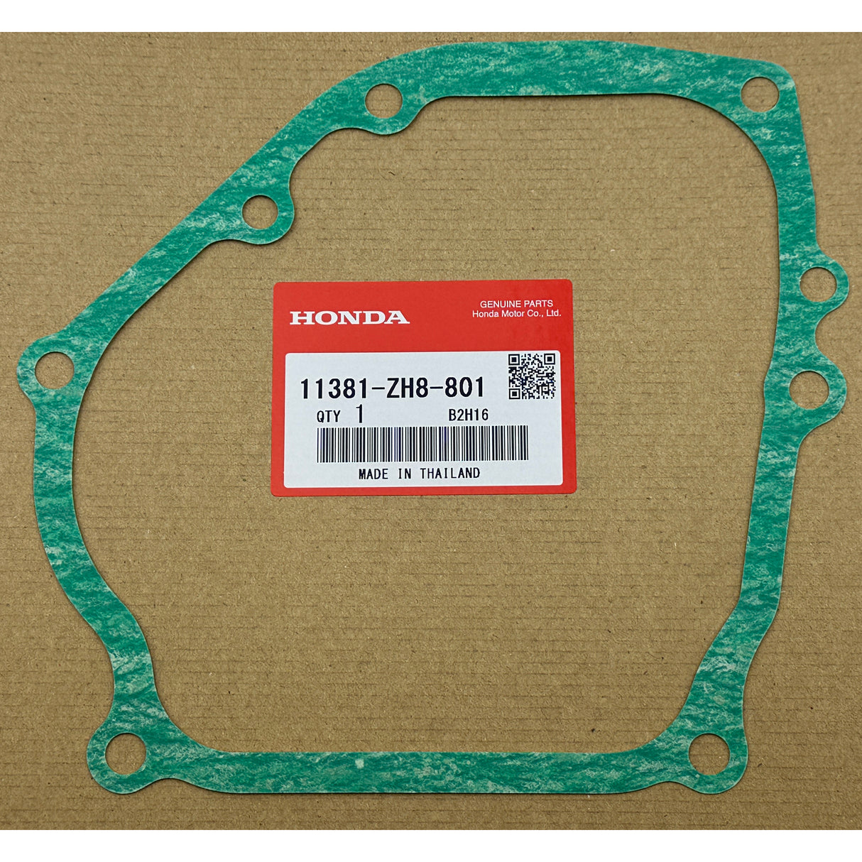 Genuine Honda GX160/200, Side Cover Crank Case Gasket, Engines UT1, UT2, UT2.5 11381-zh8-801
