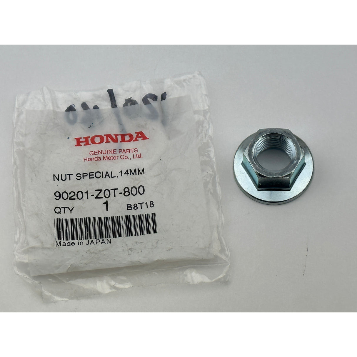 Genuine Honda GX120, GX160, GX200 14x1.5 MM Flywheel Nut 90201-zot-800