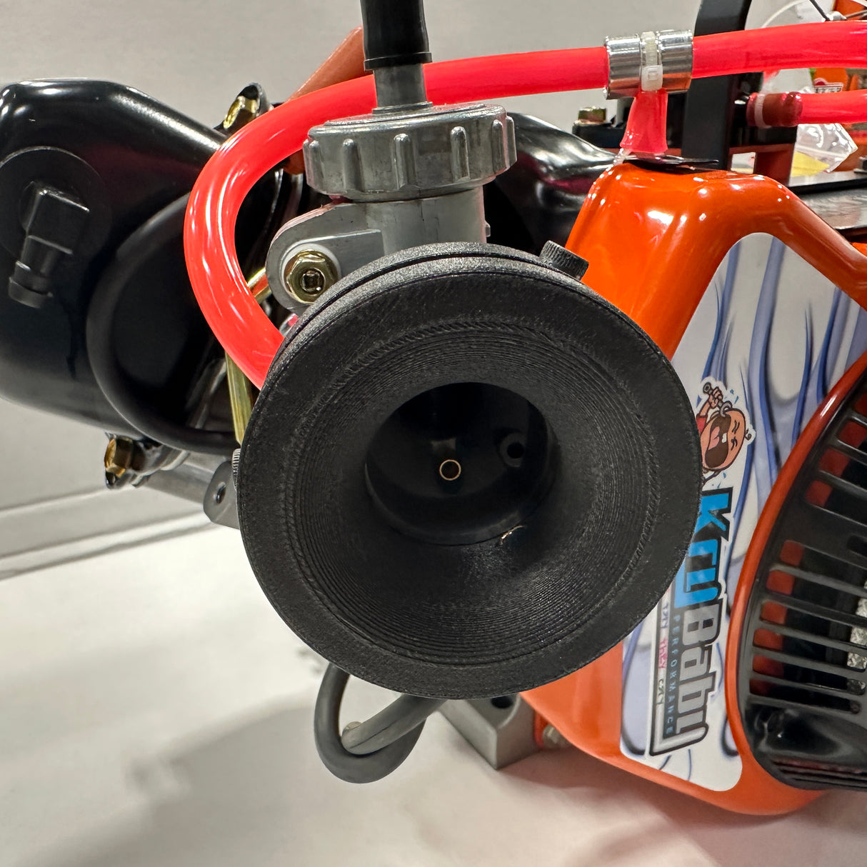 Briggs & Stratton World Formula Air Filter Velocity Stack Adapter for PZ22 Carb and filter opening 2 3/8" KBP4011 Racing or Mini Bike (Copy)