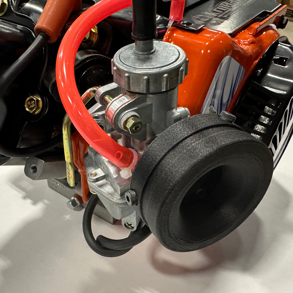 Briggs & Stratton World Formula Air Filter Velocity Stack Adapter for PZ22 Carb and filter opening 2 3/8" KBP4011 Racing or Mini Bike (Copy)