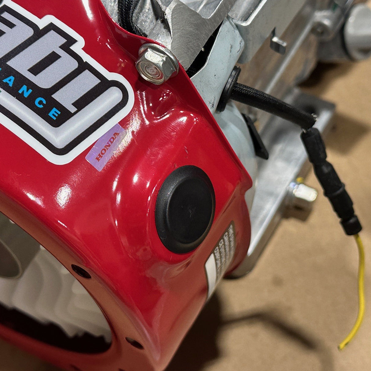 Honda GX120 Quarter Midget Red/Black Side Cover on/off switch cover plug KBP1043