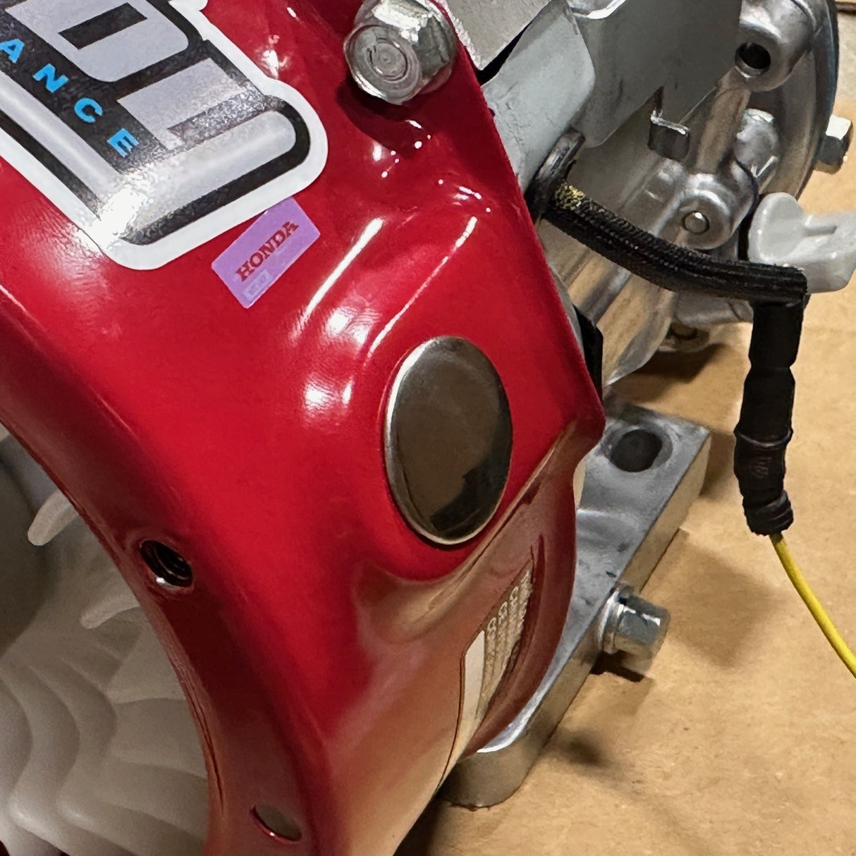 Honda GX120/160 Quarter Midget Red/Black Side Cover on/off chrome switch cover plug KBP1044