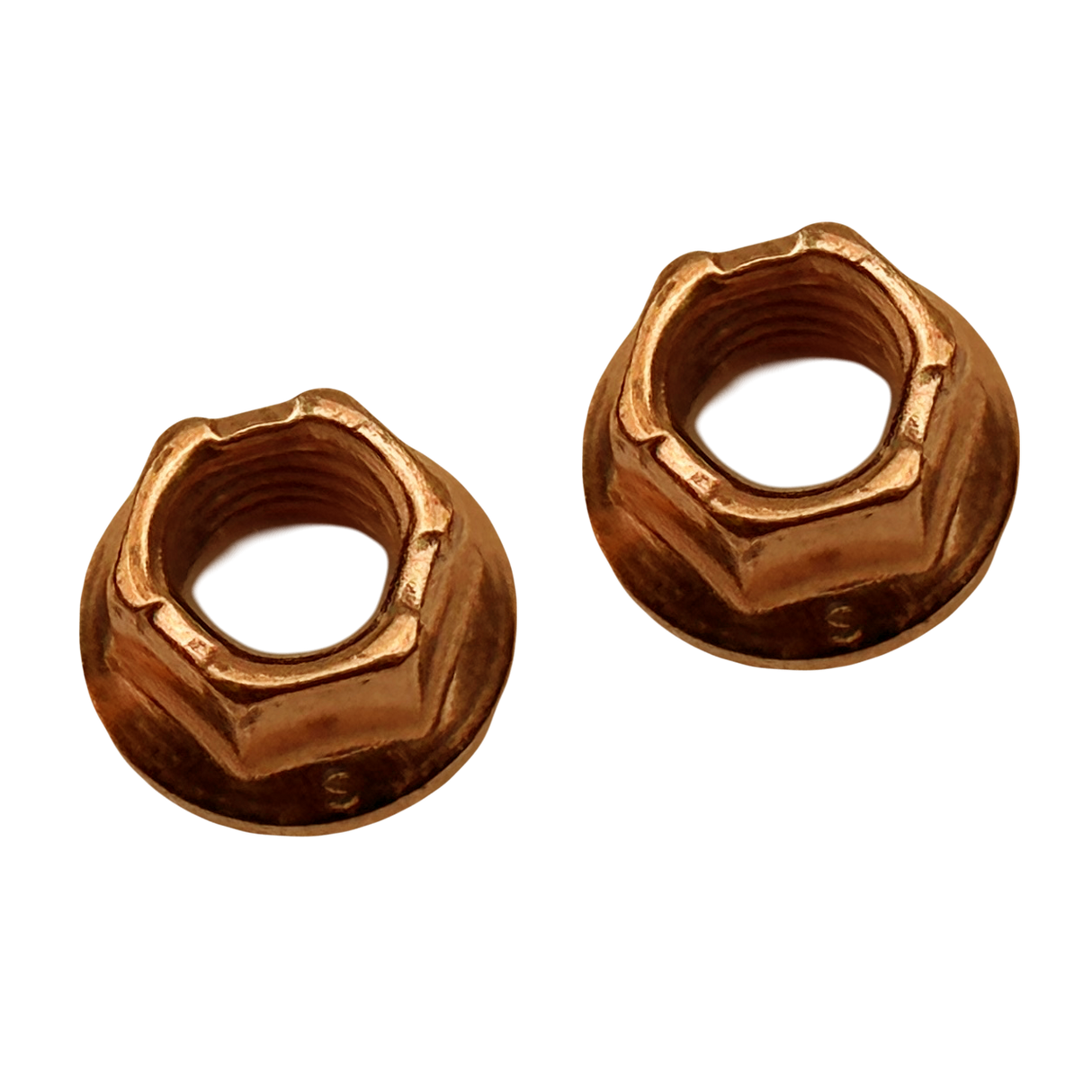 Honda GX120/160 / 200 Exhaust Pipe Hold Down Lock Exhaust Nuts - Copper Color.