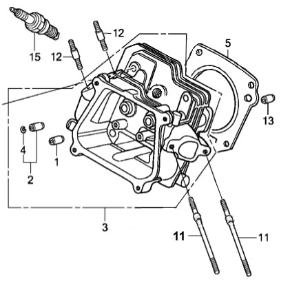 Genuine Honda GX120 GX160 GX200 Carburetor Head Mounting Stud 4.5" Long 90043-z4m-000