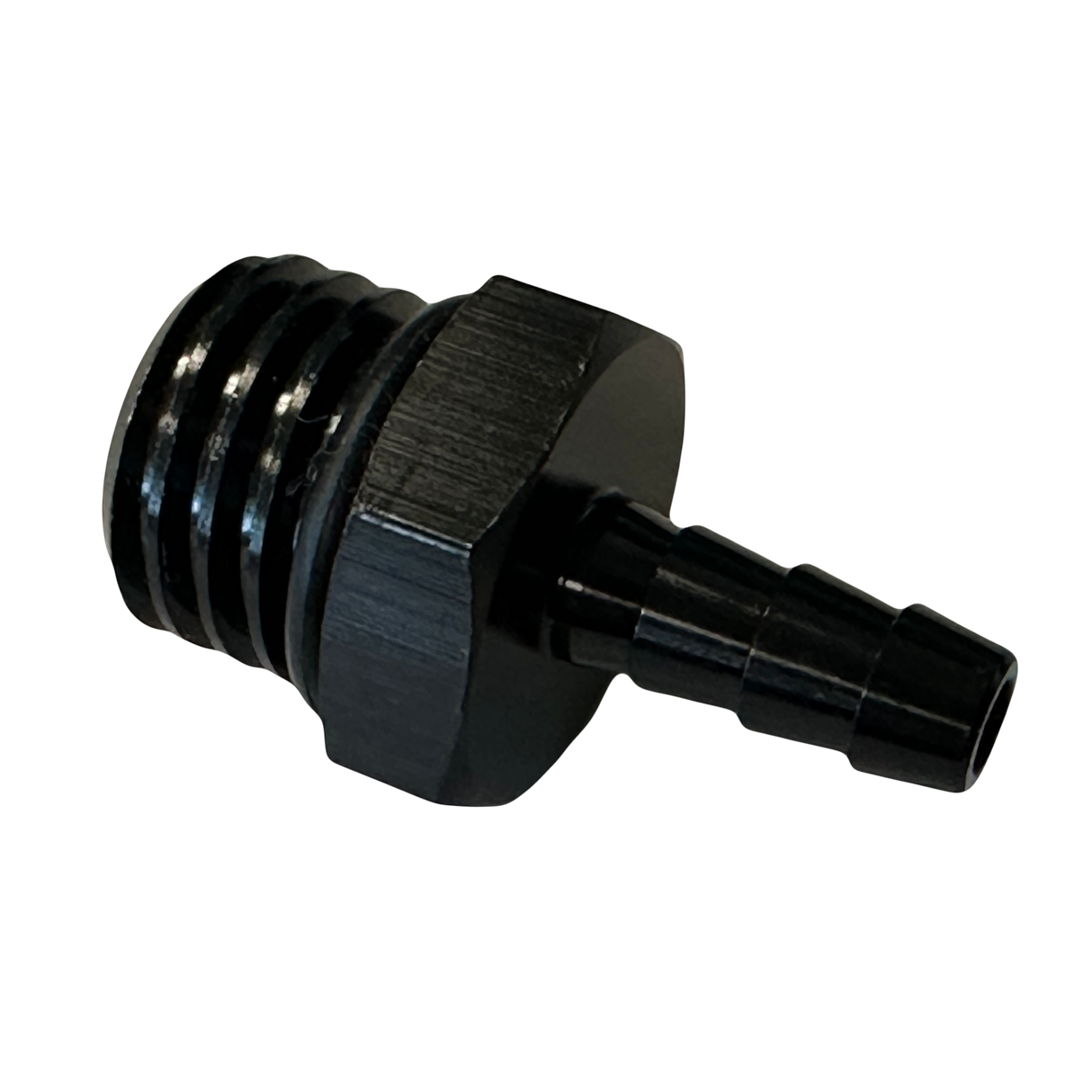 Briggs & Stratton Lo206 Kart Fuel Pump Pulse Fitting Aluminum Anodized Black with O-ring