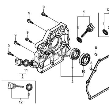 Honda 160 Side Cover Bolts to Engine Block Bolts OAL 1.530” 95701-0803200