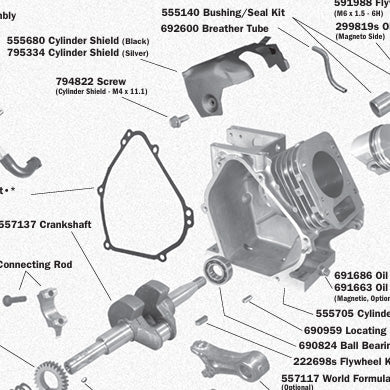 Briggs & Stratton Lo206 Animal Stock Connecting Aluminum Rod 555626
