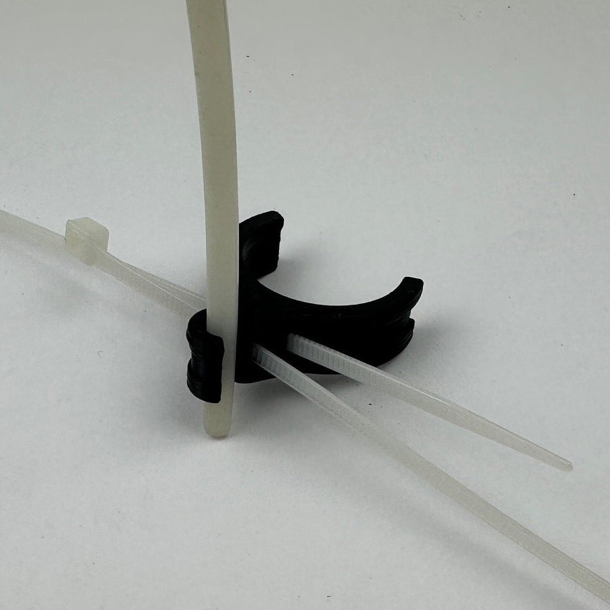 Plastic Throttle Cable Housing Clip for 3/16" od or 5mm Plastic tube - frame bar 25-32mm or 1"-1 1/8" KBP3121