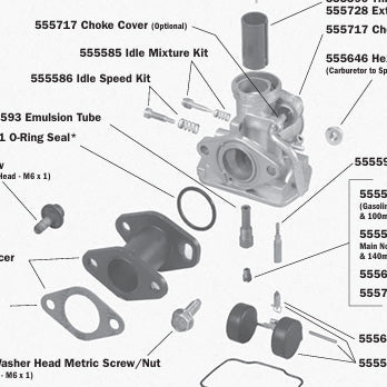 Briggs Lo206 / Animal carburetor to intake o-ring seal. 555601