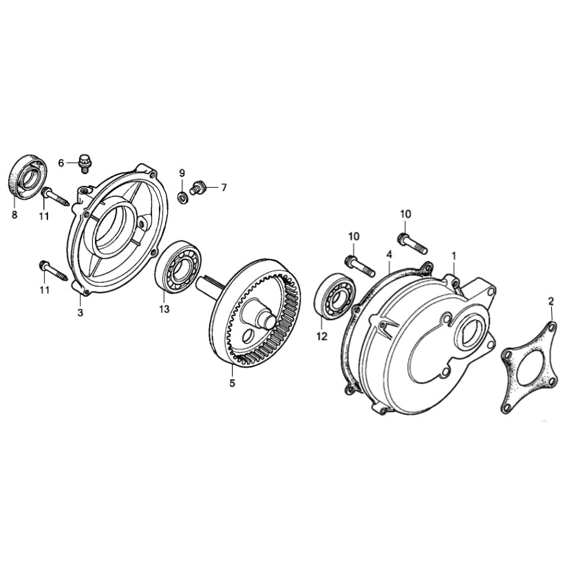 Genuine Honda  GX120, GX160, GX200  Gear Box Half Gasket for all HX2 Engines , Ratio 6 to 1 21692-zh7-000