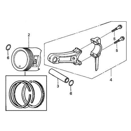 Genuine Honda GX160 Piston Rod Wrist Pin Clip 18mm 90551-ZE1-000
